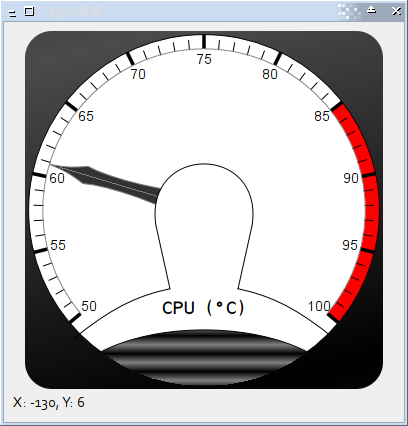 Screenshot of dial widget