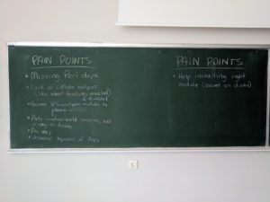 A blackboard listing some user complaints about kdesrc-build